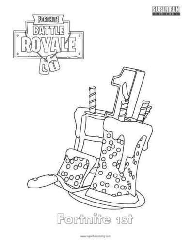 fortnite st birthday cake coloring page colo