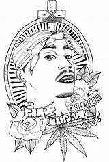Tupac 2pac Shakur sketch template