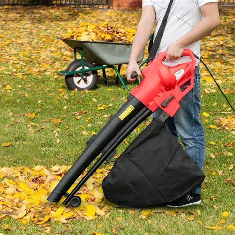 costway    electric garden grass leaf blower   vacuum shredder mulcher vac  leaf