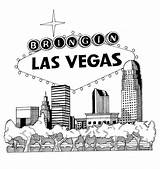 Vegas Las Skyline Coloring Pages Stencil Sketch Template sketch template