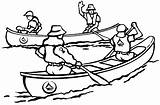 Coloring Canoe Drawing Canoeing Pages Clipart Scout Canoes Group Gif Paddle Scouts Has Popular Painting sketch template