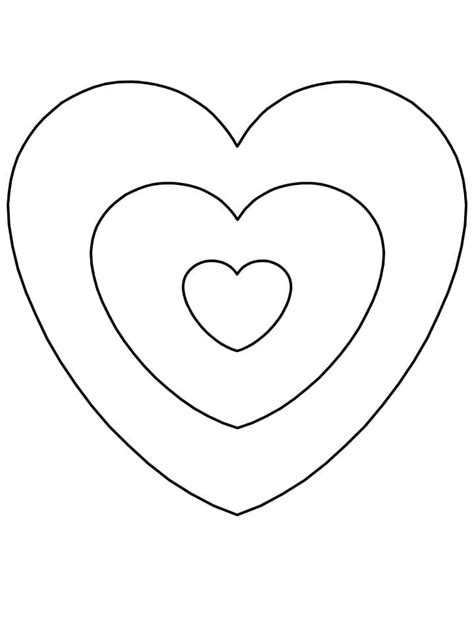 simple heart coloring page  print  color