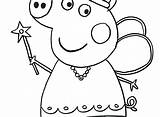 Pig Peppa Coloring Pages Princess Template Getdrawings sketch template