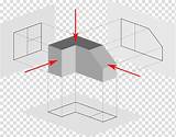 Projection Orthographic Engineering Isometric Graphical sketch template