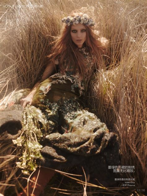 kati nescher and natalie westling are redhead nature girls for vogue china by mikael jansson