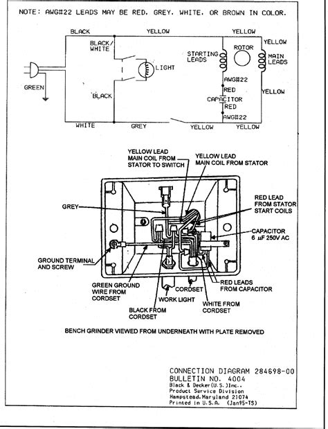 bench grinder switch wiring diagram diagramwirings