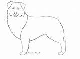 Shepherd Australian Pages Dog Coloring Template Lineart Wip Deviantart sketch template