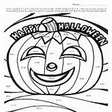 Math Halloween Coloring Worksheets Mystery Puzzles Pages Addition Worksheeto Via Getcolorings sketch template
