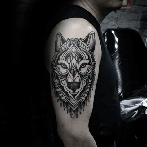 90 Geometric Wolf Tattoo Designs For Men Manly Ink Ideas Tatuajes