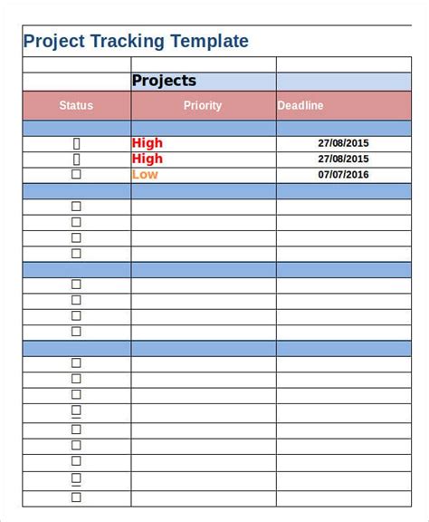 project tracker excel   excel documents