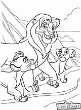 Lion Coloring Guard Pages Kion Kiara Color Kids Print Simba Printable Drawing Fuli Dot Samba Template Link sketch template