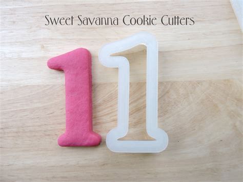 number cookie cutter rounded edges  inches  number