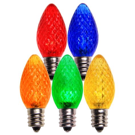 holiday lighting outlet led faceted  multi replacement christmas