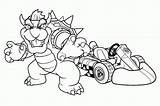 Coloring Kart Pages Go Mario Popular Wii sketch template