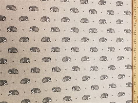 hedgehog fabric  cotton  polyester material  metre etsy