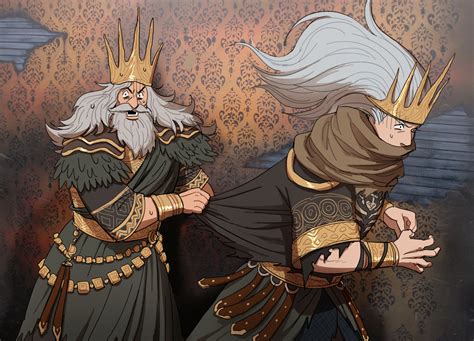 nameless king and gwyn lord of cinder dark souls and 2 more drawn by