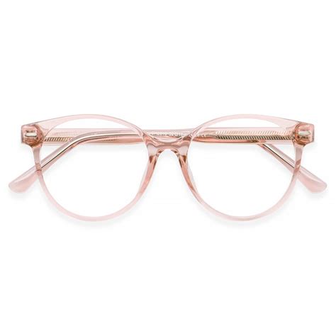 ch2810 round pink eyeglasses frames leoptique