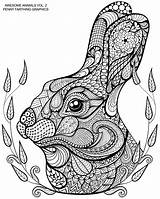 Coloring Pages Bunny Mandala Rabbit Horse Adults Cute Zentangle Bobcat Printable Animals Animal Adult Colouring Books Mandalas Awesome Sheets Easter sketch template