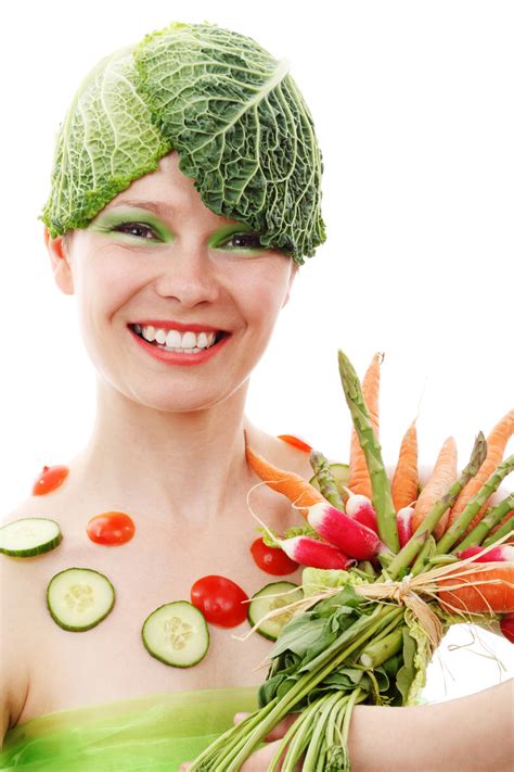 woman wearing vegetable  stock photo public domain pictures