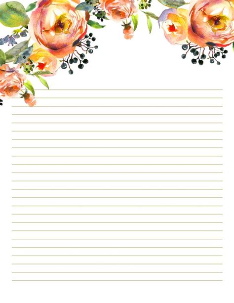 pin  flower sets lined paper