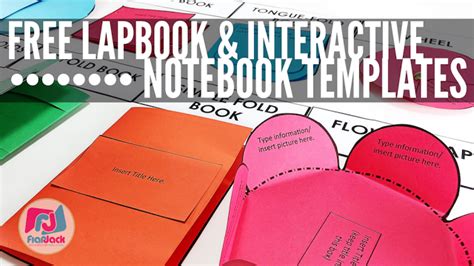 editable lapbook interactive notebook templates flapjack