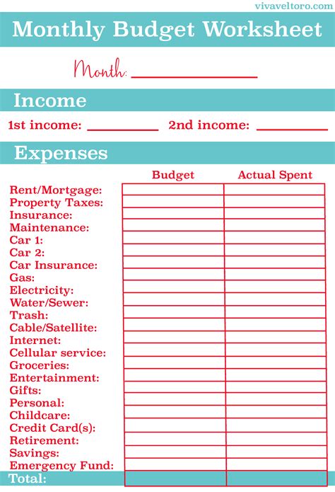 lohacastbloggse monthly budget template