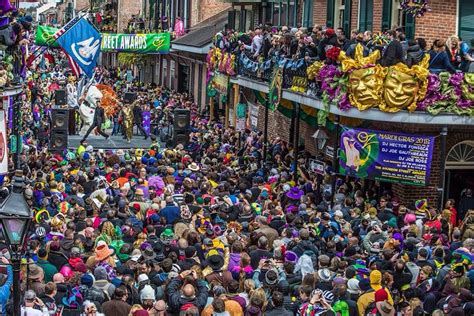 Bourbon Street The Heart Of Mardi Gras Celebration In New Orleans
