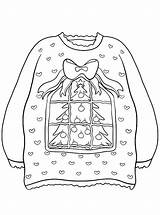 Christmas Ugly Sweater Kersttrui Foute Coloring Kerst Kleurplaat Fun Kids Pages Sweaters Kleurplaten Zo Votes sketch template