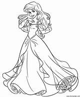 Coloring Ariel Pages Adult Mermaid Little Disney Kids sketch template