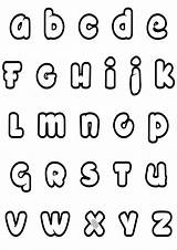 Alphabet Coloring Kids Simple Pages Color Printable Print Lettering Fonts Adults Justcolor sketch template
