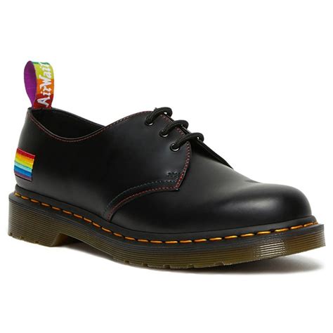 dr martens  pride unisex leather shoes black