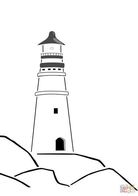 cape hatteras lighthouse drawing coloring page coloring pages