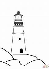 Coloring Lighthouse Pages Printable Lighthouses Drawing Buildings sketch template