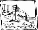 Bridge Coloring Golden Gate Getcolorings Pages Printable Getdrawings sketch template
