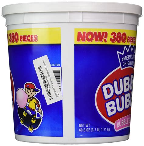 Dubble Bubble Tub Original Flavor 380 Count 60 3 Oz 3 7