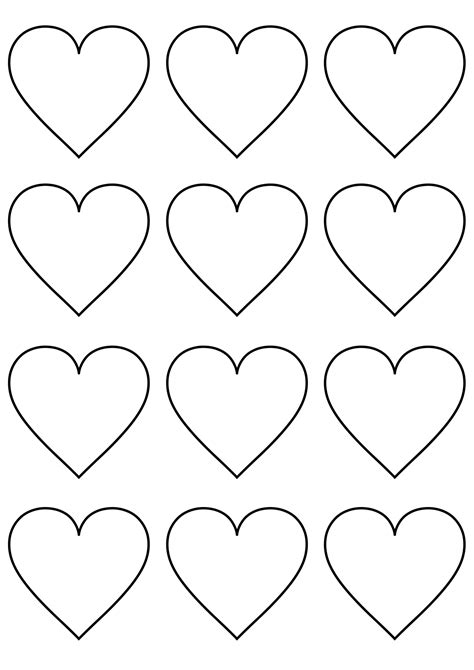 printable heart templates cut outs freebie finding mom small