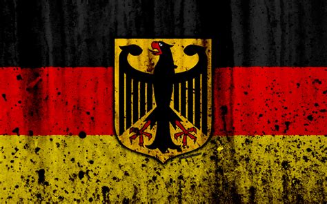 herunterladen hintergrundbild deutsche flagge  grunge fahne