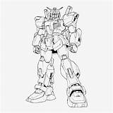 Coloring Pages Gundam Mecha Lineart Mk Template Sketch Ii sketch template