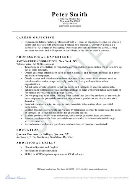 fresh  pursuing degree  resume   sales resume