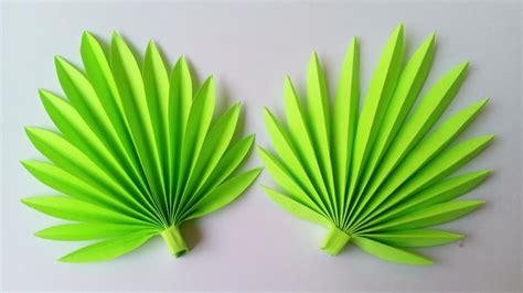 paper leaves diy fan palm leaves  paper youtube