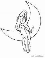 Fairy Moon Coloring Pages Hellokids Print Color Online sketch template