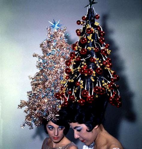 mid century women enjoying aluminum christmas trees flashbak