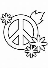 Peace Sign Coloring Pages Printable Adults Simple Signs Cliparts Print Clipart Keep Flowers Color Getcolorings Attractive Symbol Library Kids Choose sketch template