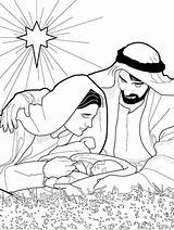 Coloring Nativity Pages Jesus sketch template