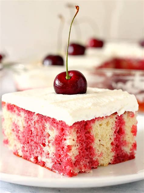 cherry poke cake recipe crunchy creamy sweet