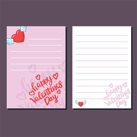 valentine day stationery card  vector art  vecteezy