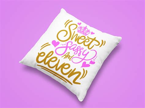 11th Birthday Girls Svg Sweet Sassy And Eleven Svg Eleven Etsy