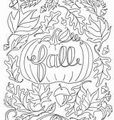 Coloring Pages Autumn Kids Color Fall Printable Getcolorings Print sketch template