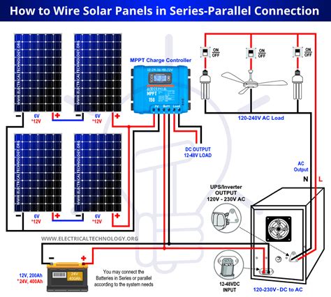 connect  solar panel   battery