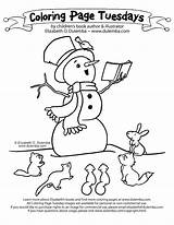 Storytelling Coloring Snowman Tuesdays Dulemba Fuzzies Tales Wee Shares Warm Forest Keep Winter Them His sketch template